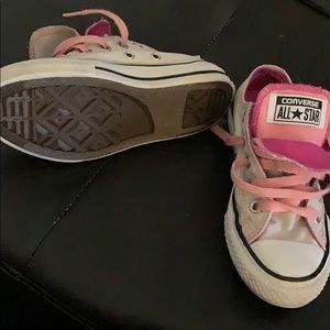 Pink and grey Girls Converse Sz 12
